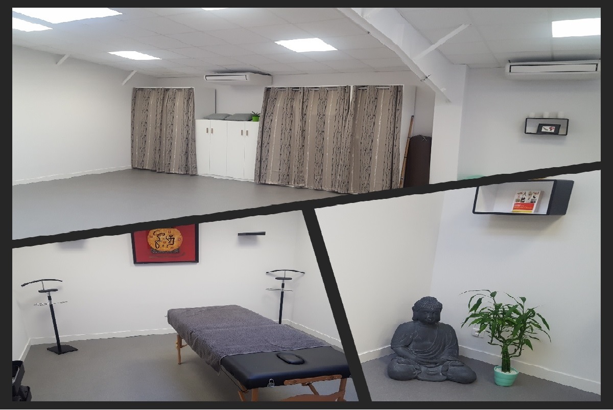 Une salle d'entrainement et massage agréable, calme et zen